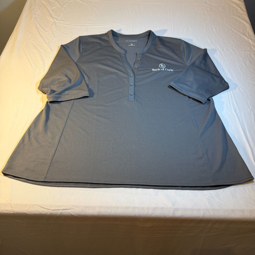 Port Authority 3XL Polo Shirt Ladies Gray Polyester Breathable Plus Work Uniform
